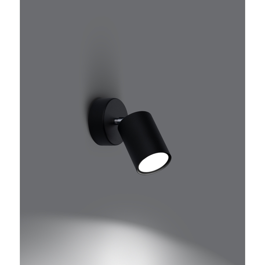 Wall spotlight LEMMI 1xGU10/40W/230V black