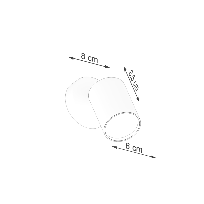 Wall spotlight LEMMI 1xGU10/40W/230V black