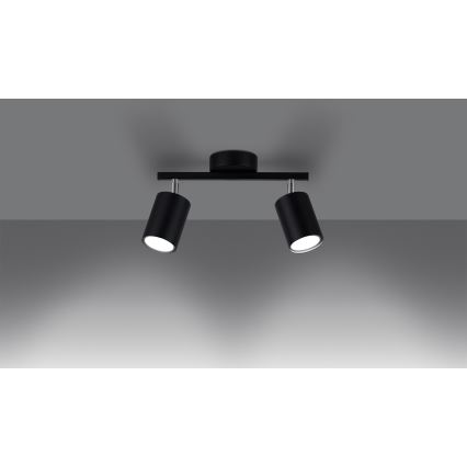 Spotlight LEMMI 2xGU10/40W/230V black