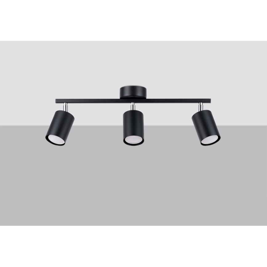 Spotlight LEMMI 3xGU10/40W/230V black