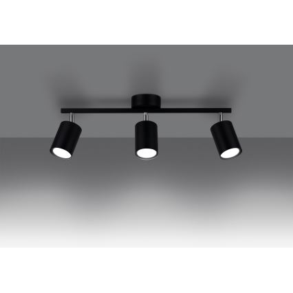 Spotlight LEMMI 3xGU10/40W/230V black
