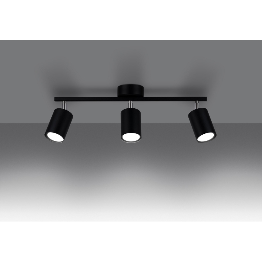 Spotlight LEMMI 3xGU10/40W/230V black