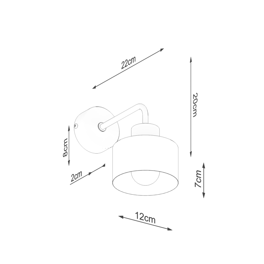 Wall lamp SAVAR 1xE27/60W/230V black