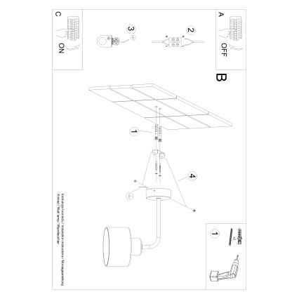Wall lamp SAVAR 1xE27/60W/230V black