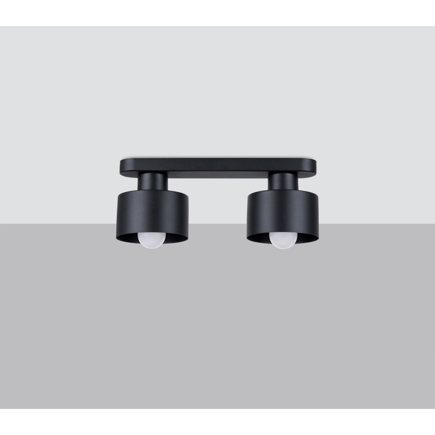 Ceiling light SAVAR 2xE27/60W/230V black