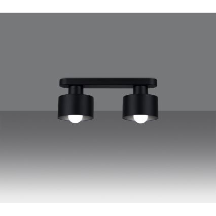 Ceiling light SAVAR 2xE27/60W/230V black