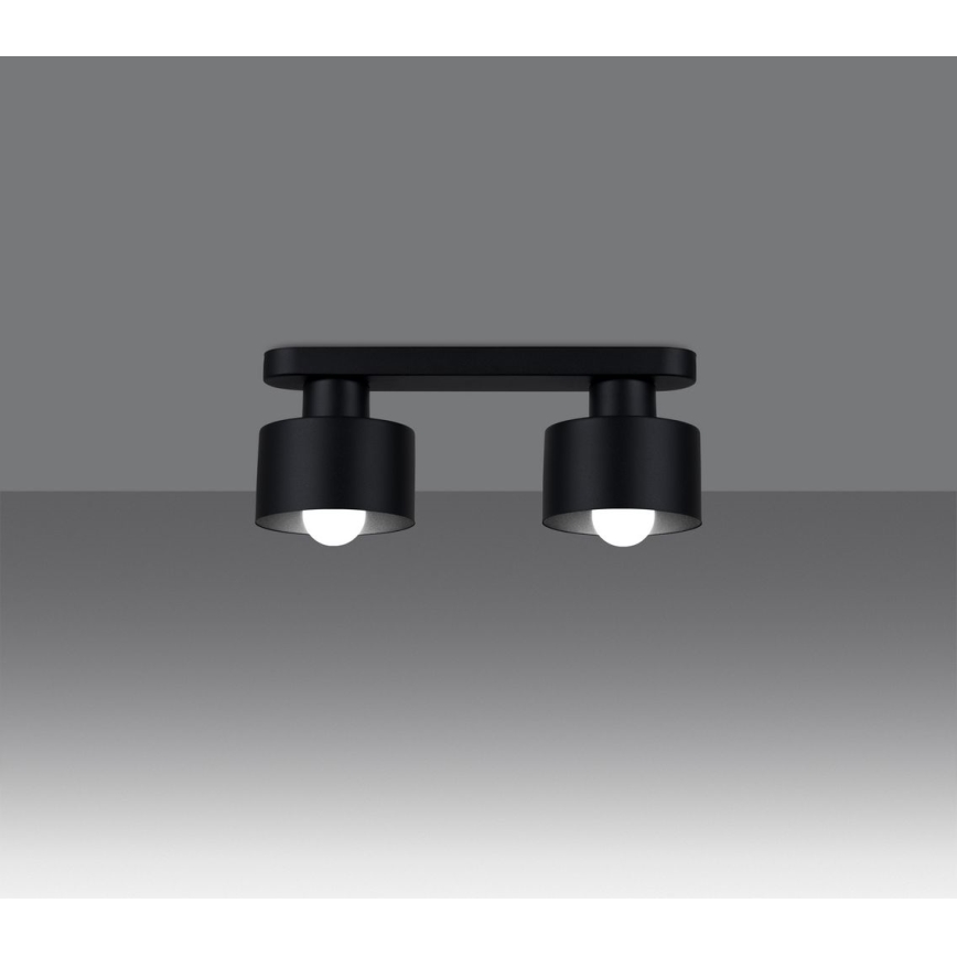 Ceiling light SAVAR 2xE27/60W/230V black
