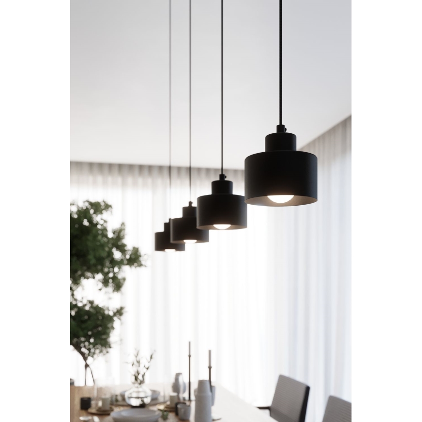 Chandelier on a string SAVAR 3xE27/60W/230V black