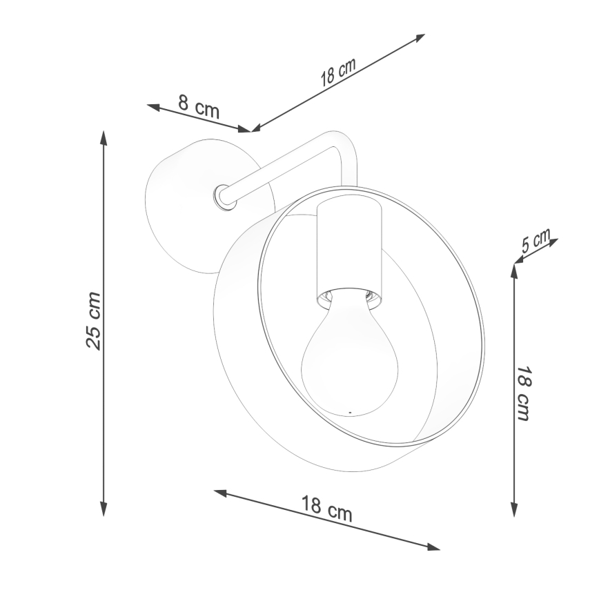 Wall lamp TITRAN 1xE27/60W/230V white