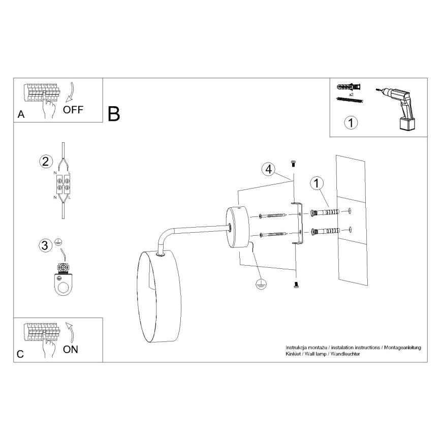 Wall lamp TITRAN 1xE27/60W/230V white