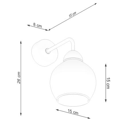 Wall lamp ALINO 1xE27/60W/230V black