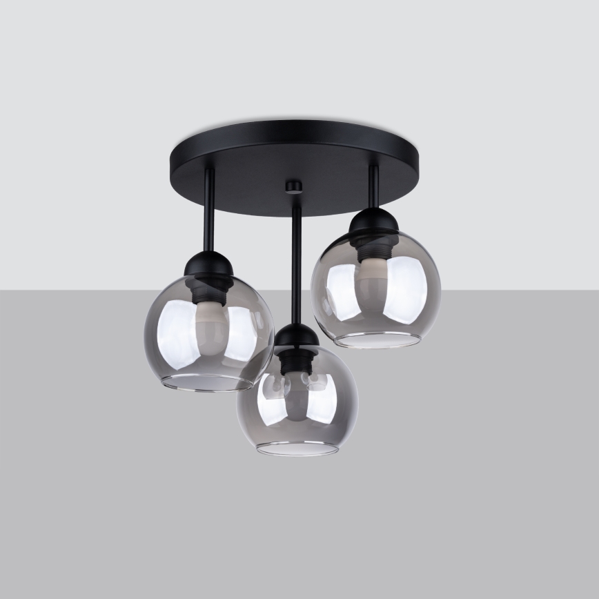 Chandelier on a pole ALINO 3xE27/60W/230V black