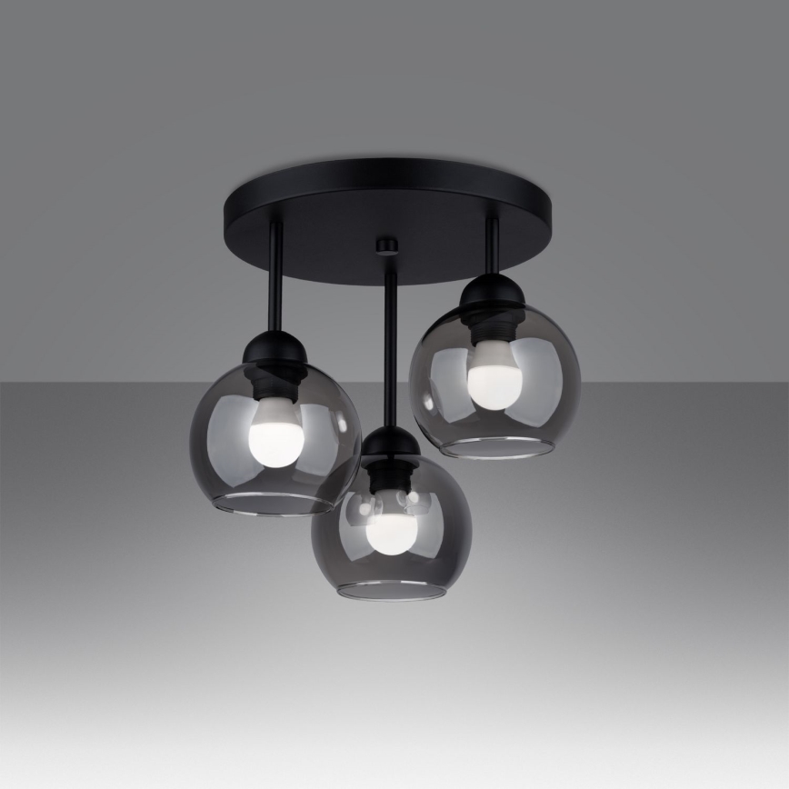 Chandelier on a pole ALINO 3xE27/60W/230V black