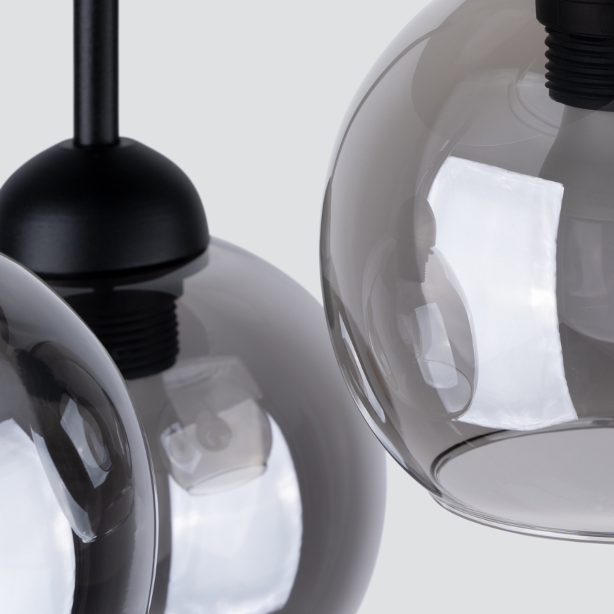 Chandelier on a pole ALINO 3xE27/60W/230V black