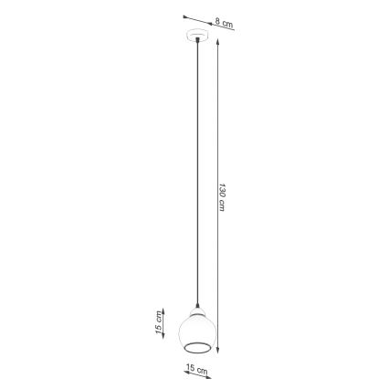 Chandelier on a string ALINO 1xE27/60W/230V black