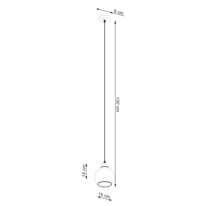 Chandelier on a string ALINO 1xE27/60W/230V black