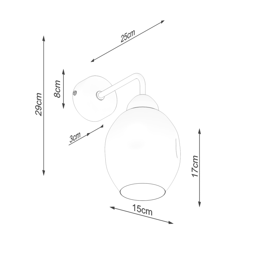 Wall lamp FILLAN 1xE27/60W/230V black