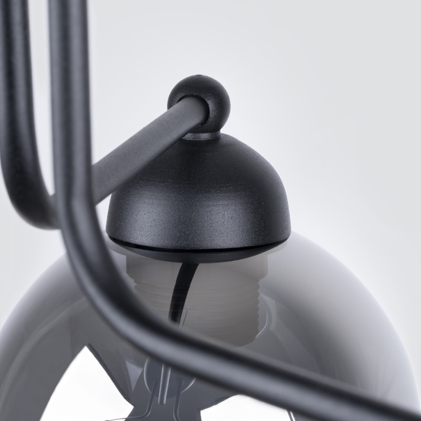 Chandelier on a pole FILLAN 3xE27/60W/230V black