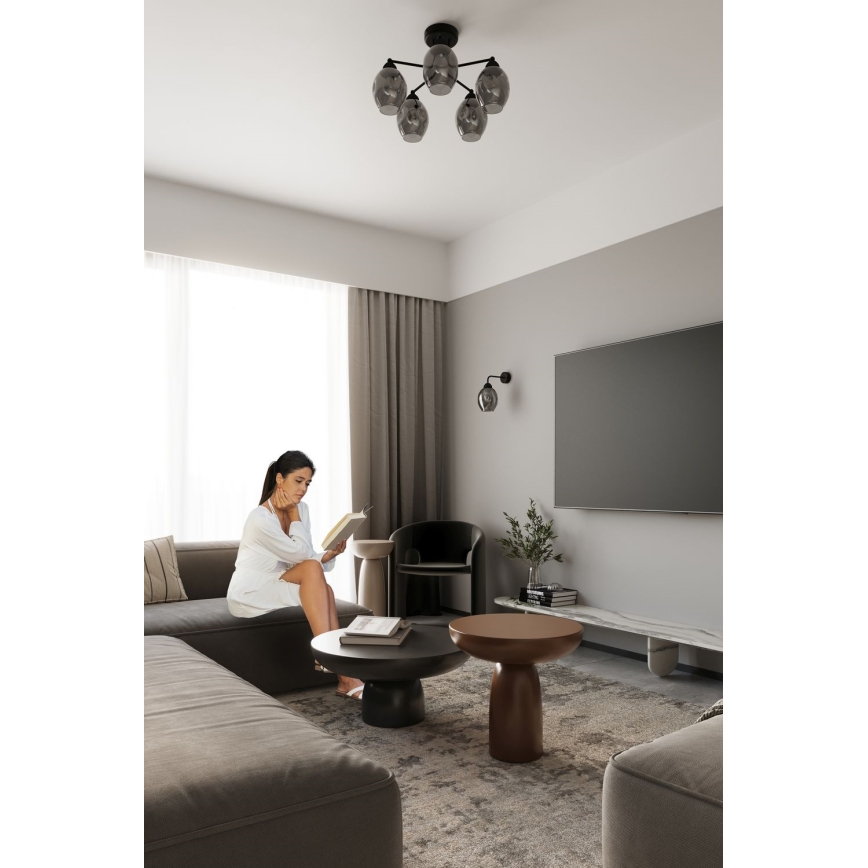 Chandelier on a pole FILLAN 5xE27/60W/230V black