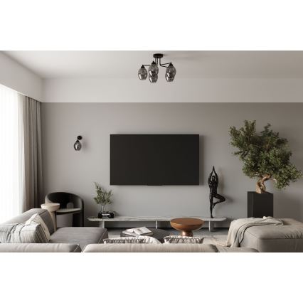 Chandelier on a pole FILLAN 5xE27/60W/230V black