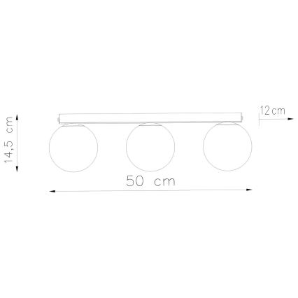 Ceiling light YOLI 3xG9/12W/230V white