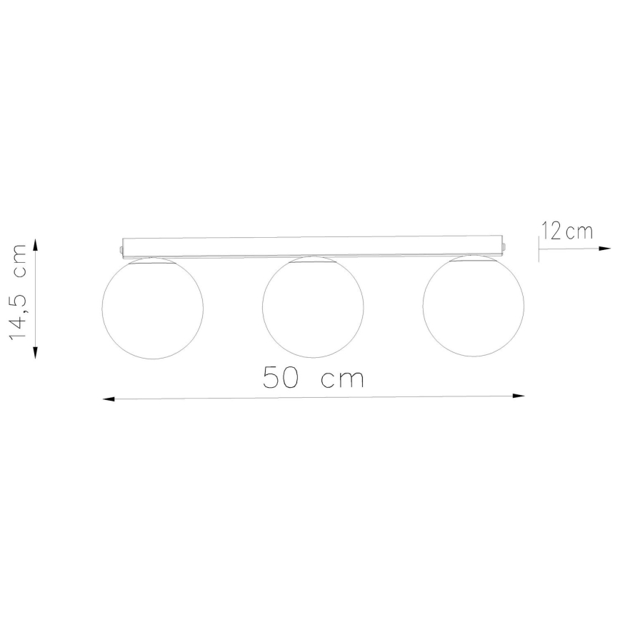 Ceiling light YOLI 3xG9/12W/230V white