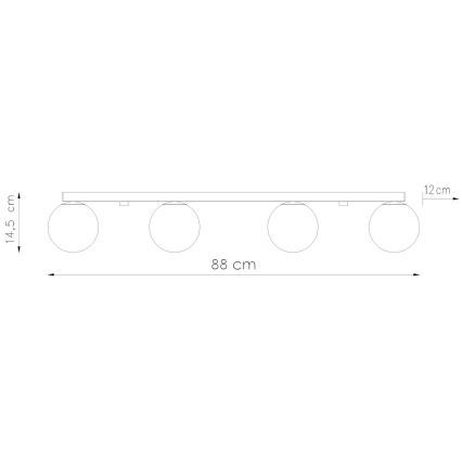 Ceiling light YOLI 4xG9/12W/230V white