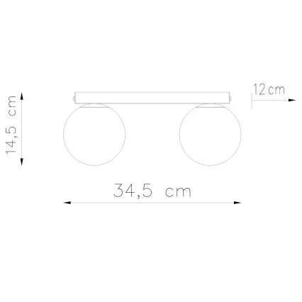Ceiling light YOLI 2xG9/12W/230V black