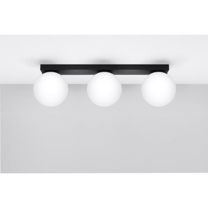 Ceiling light YOLI 3xG9/12W/230V black