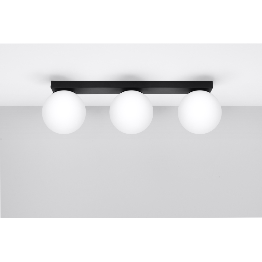 Ceiling light YOLI 3xG9/12W/230V black