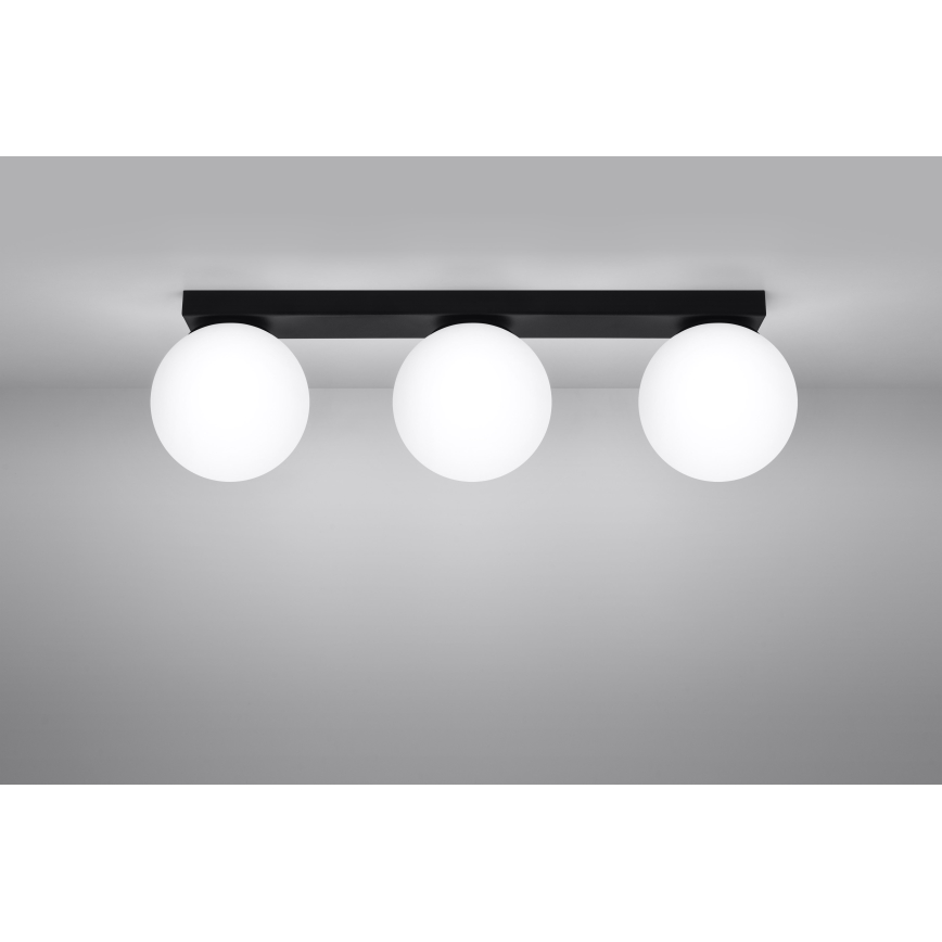 Ceiling light YOLI 3xG9/12W/230V black