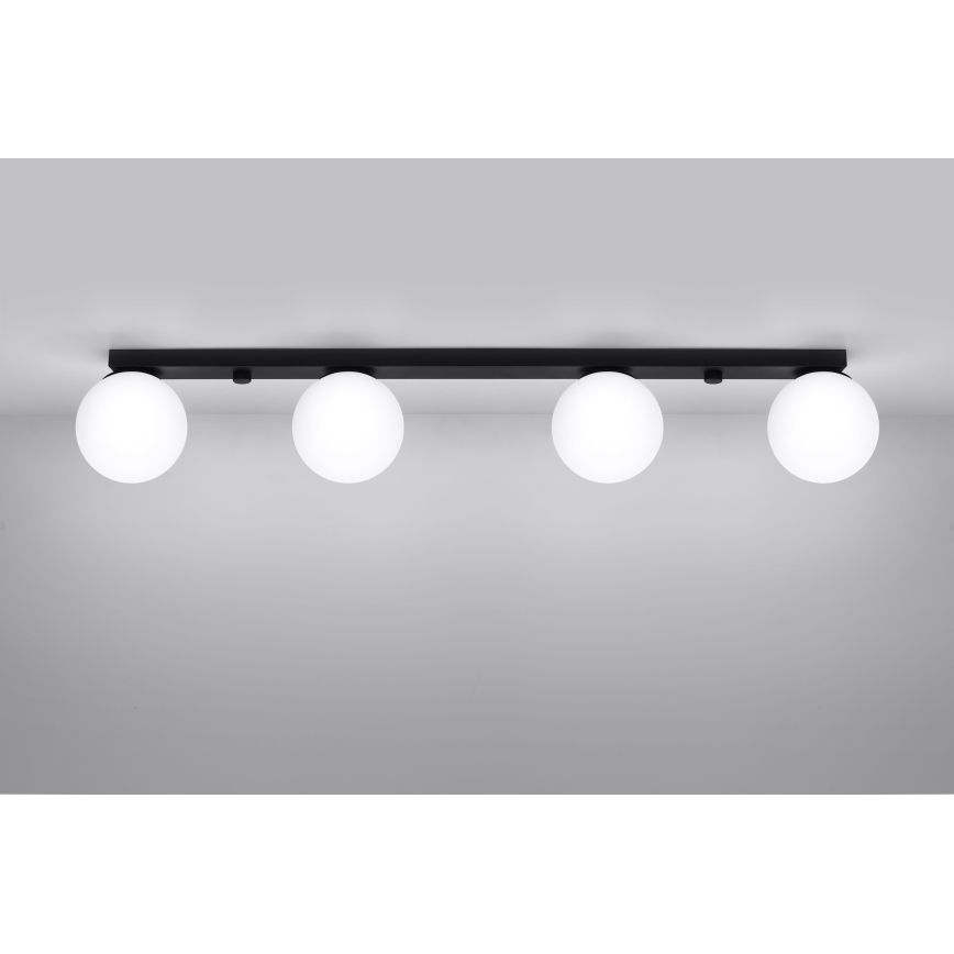 Ceiling light YOLI 4xG9/12W/230V black