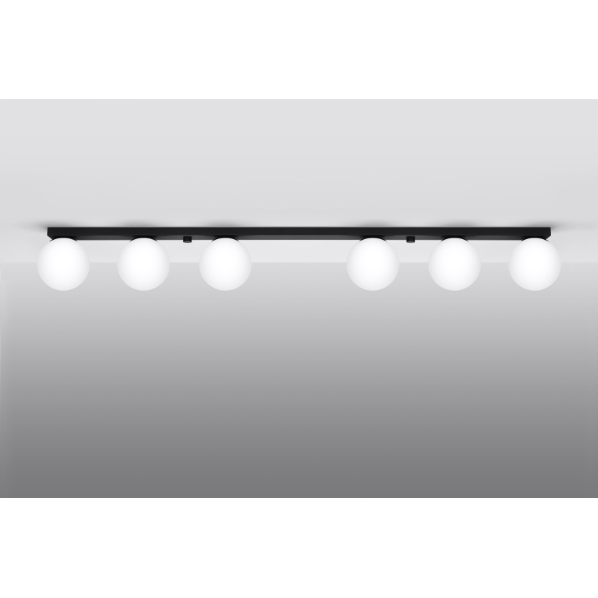Ceiling light YOLI 6xG9/12W/230V black