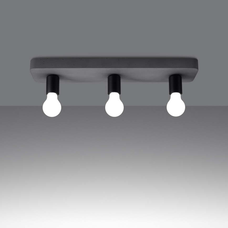 Spotlight TAVO 3xE27/15W/230V concrete