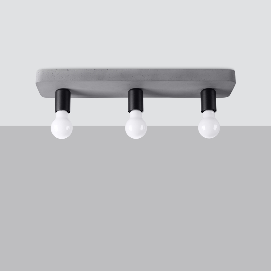 Spotlight TAVO 3xE27/15W/230V concrete