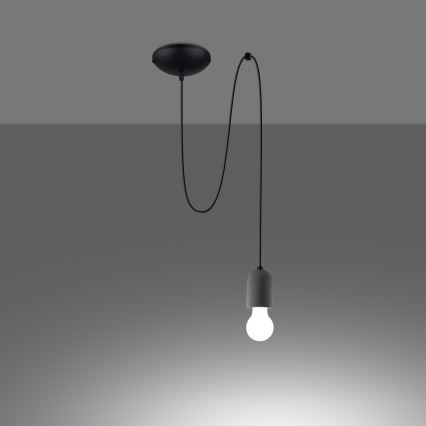 Chandelier on a string NESO 1xE27/15W/230V spider concrete