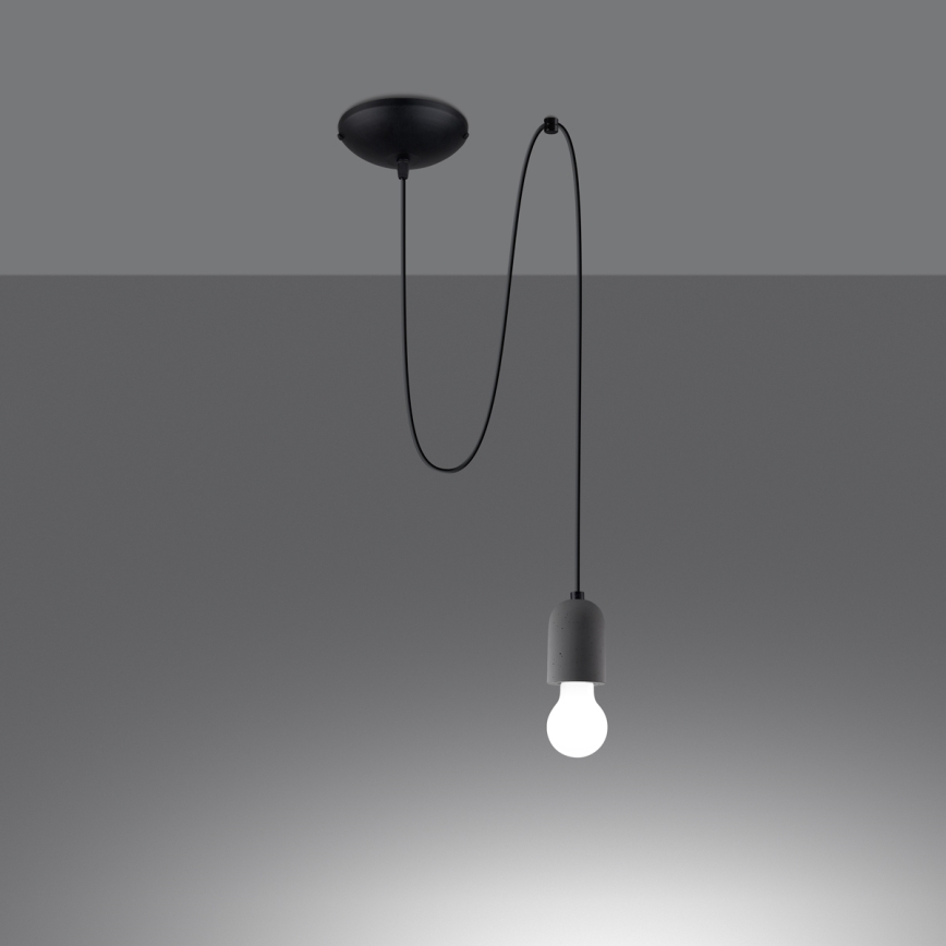 Chandelier on a string NESO 1xE27/15W/230V spider concrete