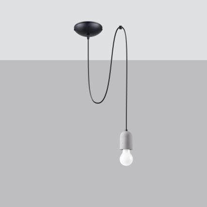 Chandelier on a string NESO 1xE27/15W/230V spider concrete