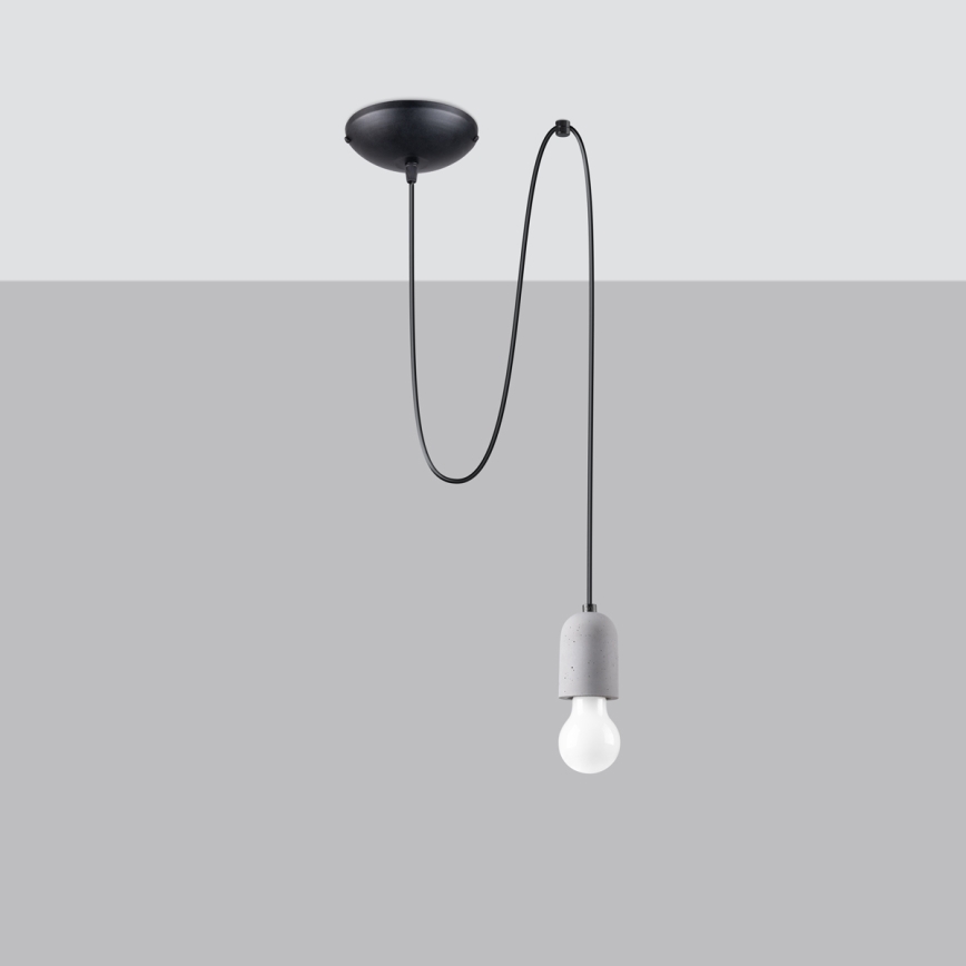 Chandelier on a string NESO 1xE27/15W/230V spider concrete