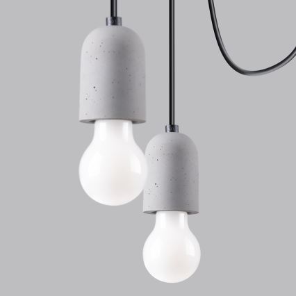 Chandelier on a string NESO 5xE27/15W/230V spider concrete
