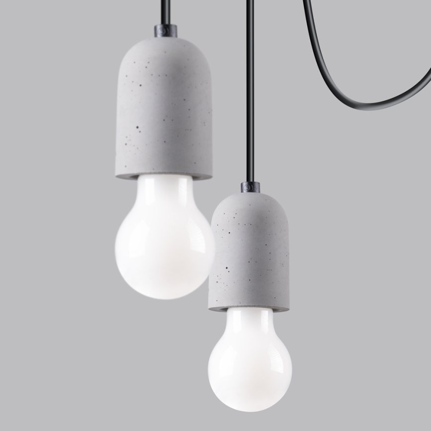Chandelier on a string NESO 5xE27/15W/230V spider concrete