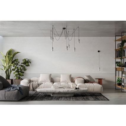 Chandelier on a string NESO 7xE27/15W/230V spider concrete