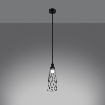 Chandelier on a string SUBA 1xE27/15W/230V black