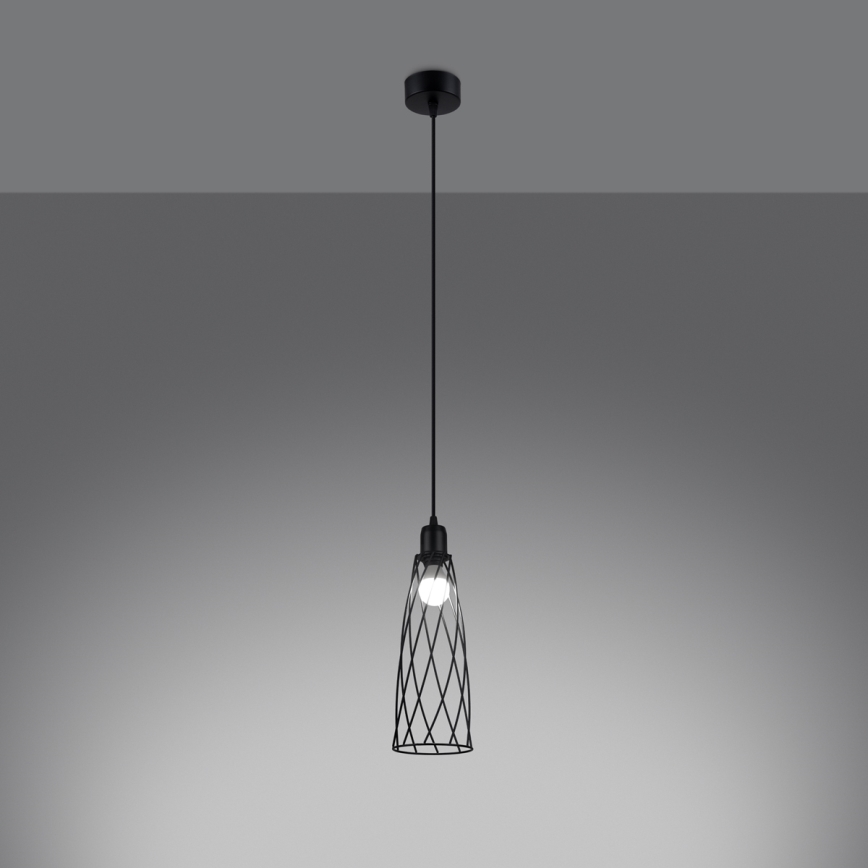 Chandelier on a string SUBA 1xE27/15W/230V black