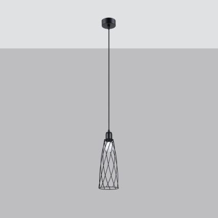 Chandelier on a string SUBA 1xE27/15W/230V black