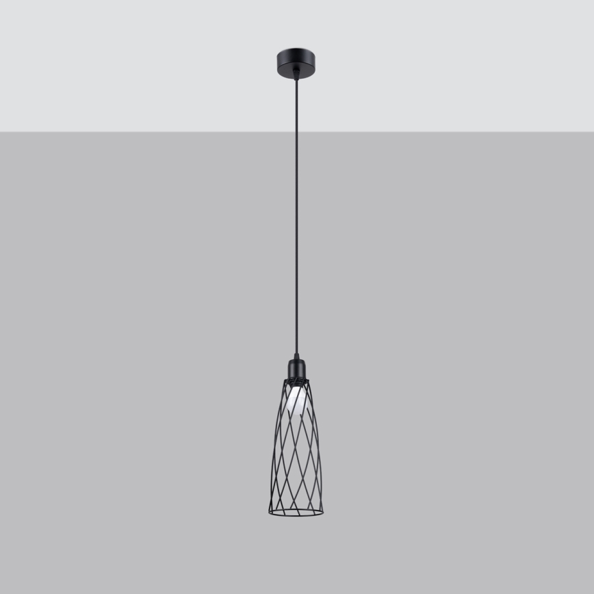 Chandelier on a string SUBA 1xE27/15W/230V black
