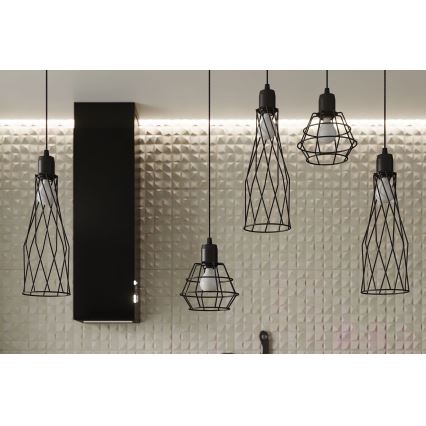 Chandelier on a string SUBA 1xE27/15W/230V black