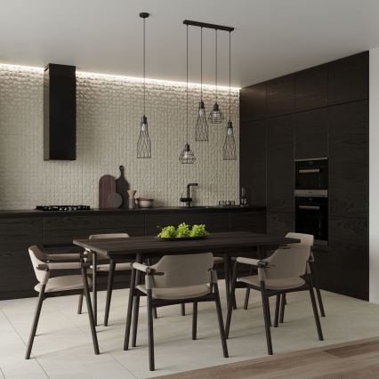 Chandelier on a string SUBA 1xE27/15W/230V black
