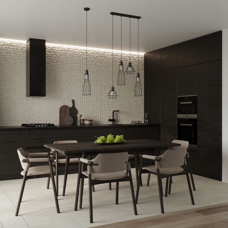 Chandelier on a string SUBA 1xE27/15W/230V black