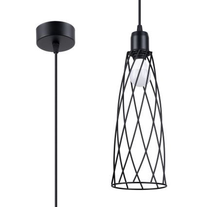 Chandelier on a string SUBA 1xE27/15W/230V black